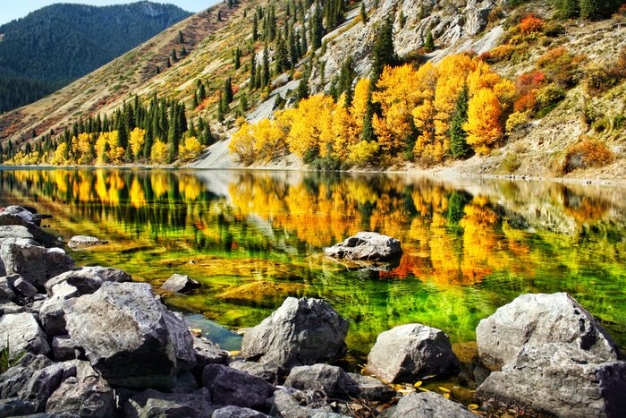 Fototapete Herbstliche Bergnatur