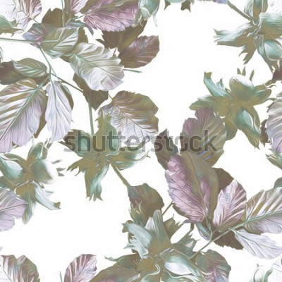 Fototapete Herbstliche Nussbaumblätter