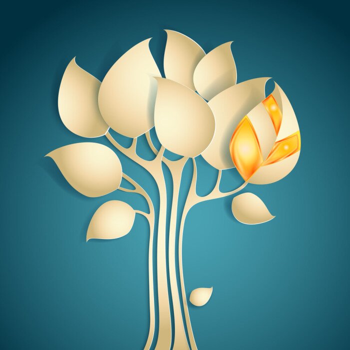 Fototapete Herbstlicher abstrakter Baum