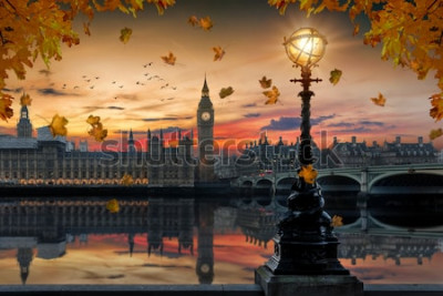Fototapete Herbstliches London mit Blick auf Big Ben