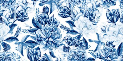 Fototapete Herrliche blaue Blumen