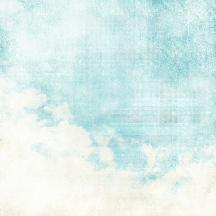 Fototapete Himmel auf gealtertem Motiv