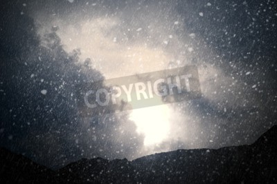 Fototapete Himmel in Aquarell