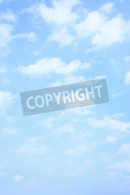Fototapete Himmel in Azurblau und Wolken