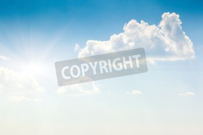 Fototapete Himmel mit flauschigen Wolken