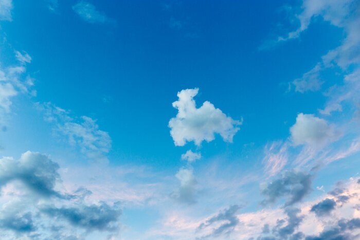 Fototapete Himmel mit hellen Wolken