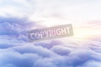 Fototapete Himmel mit pastellfarbenen Wolken