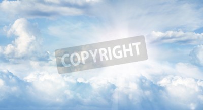 Fototapete Himmel mit Sonnenstrahlen