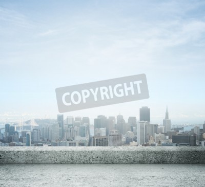 Fototapete Himmel über moderner Stadt