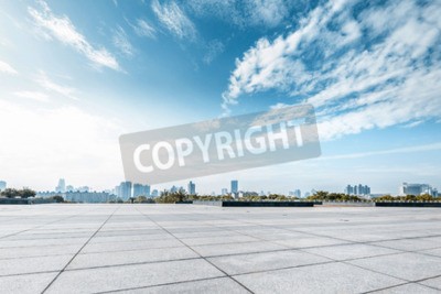 Fototapete Himmel über Skyline