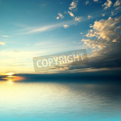 Fototapete Himmel vor dem Hintergrund des blauen Wassers