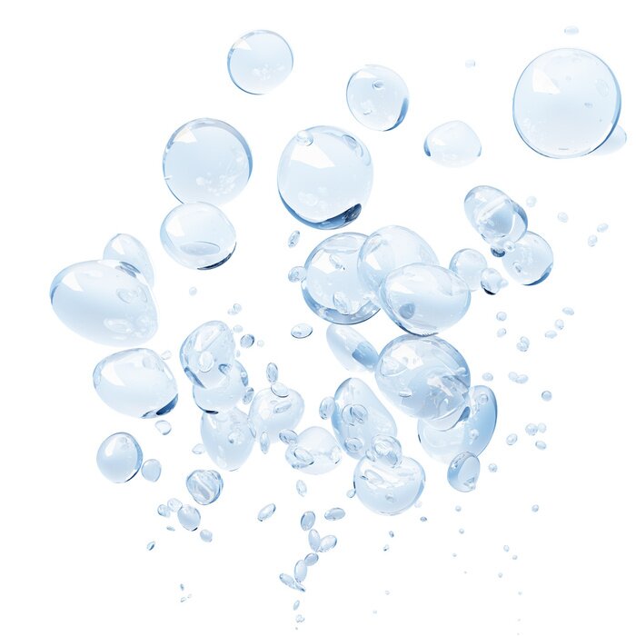 Fototapete Himmelblaue Blasen 3D