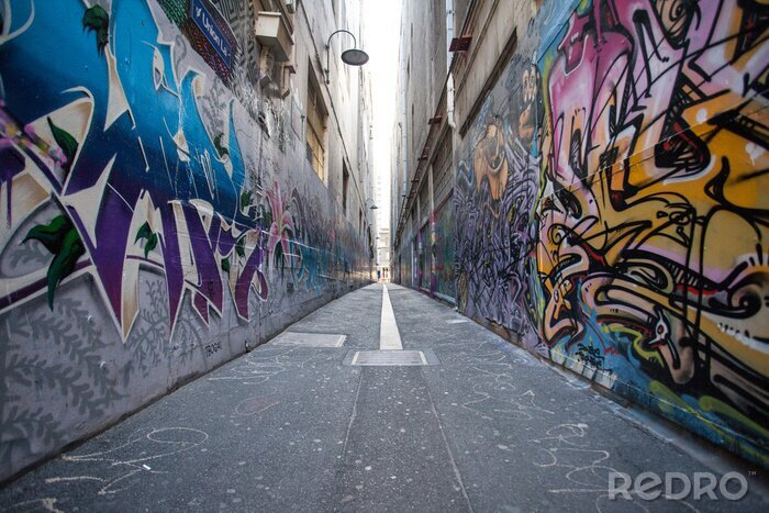Fototapete Hip-Hop Graffiti an Mauern