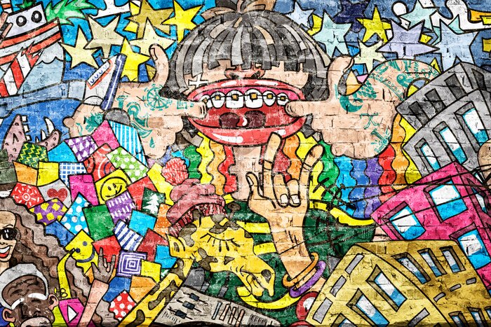 Fototapete Hip-Hop und Graffiti-Stil