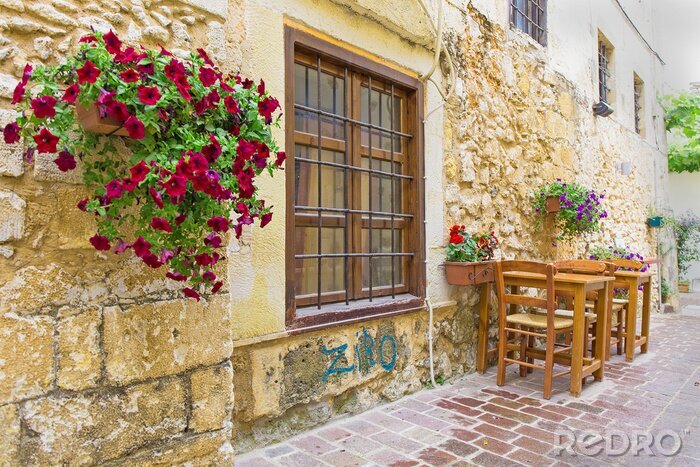 Fototapete Historische altstadt mit fenster