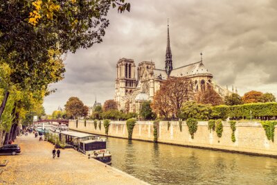 Historisches Paris mit Kathedrale Notre-Dame