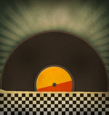 Hit-Vinyl-Schallplatte in einer Pappschachtel