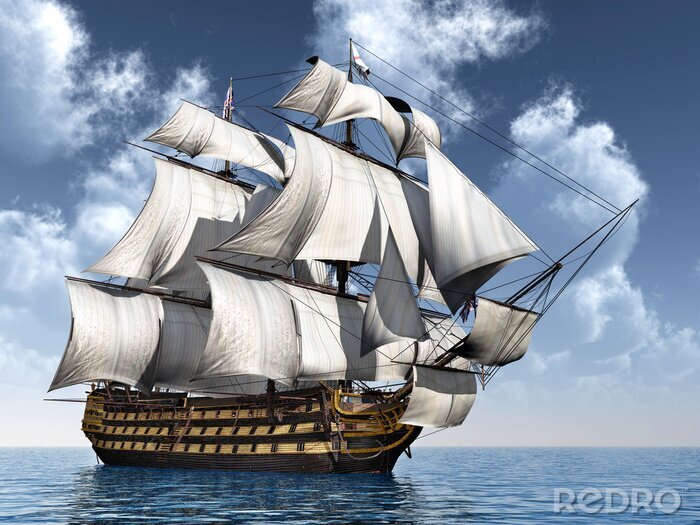 Fototapete HMS Victory Schiff auf See