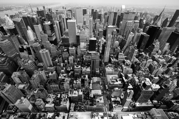 Fototapete Hohe Gebäude auf Panorama