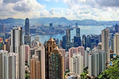 Fototapete Hohe Gebäude in Hongkong