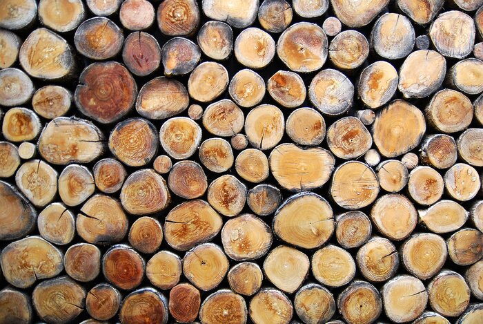 Fototapete Holz hacken