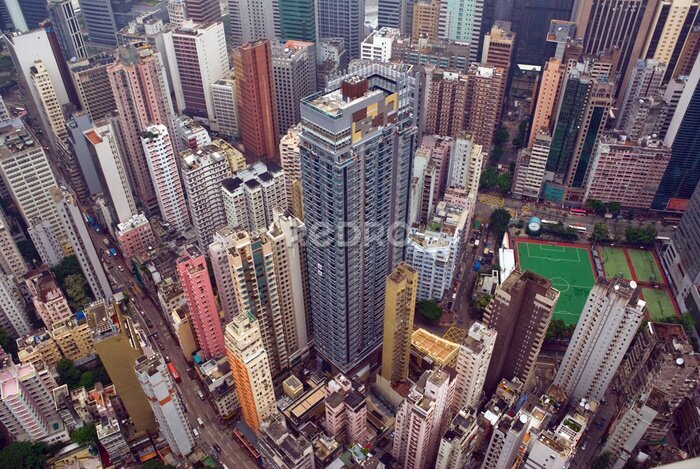 Fototapete Hong Kong Luftaufnahme der Stadt