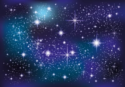 Fototapete Illustration eines Sternenhimmels