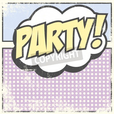 Fototapete Illustration mit Aufschrift im Pop-Art-Stil