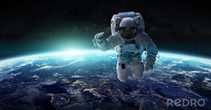 Fototapete Im Raum schwebender Astronaut