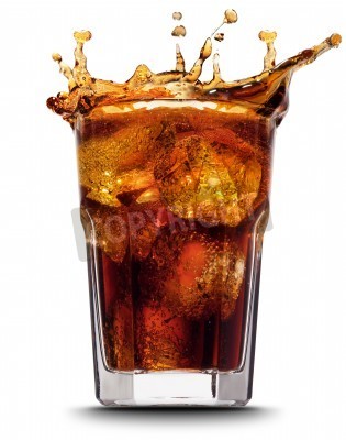 Fototapete In Getränk fallende Würfel