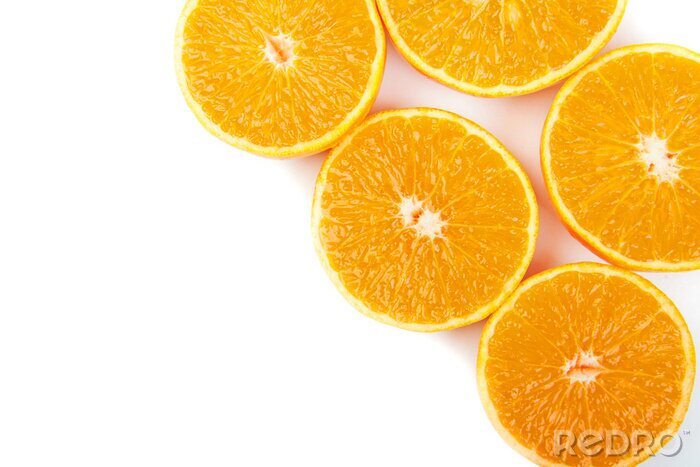 Fototapete In Scheiben geschnittene Mandarine