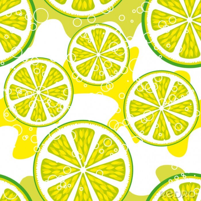 Fototapete In Scheiben geschnittene Zitrone