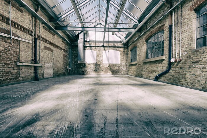 Fototapete Industrielles räumliches Lager