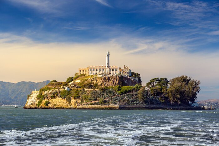 Fototapete Insel in San Francisco mit einem Schloss