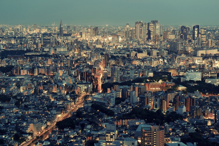 Fototapete Japan Asien nächtliches Tokio