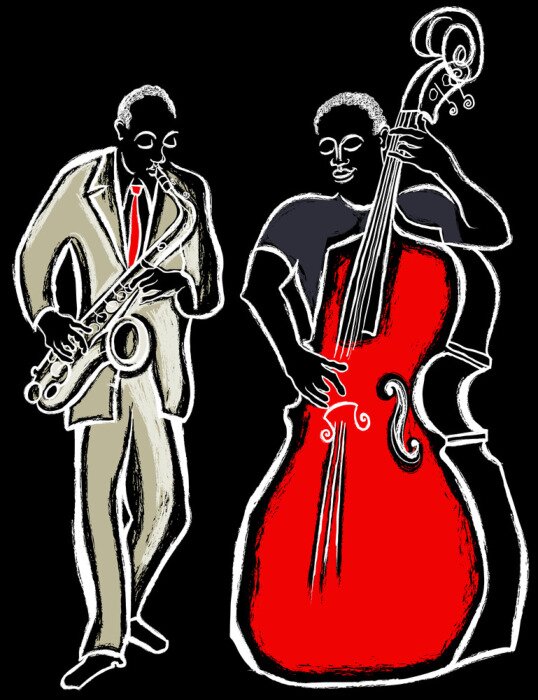 Fototapete Jazz-Duo