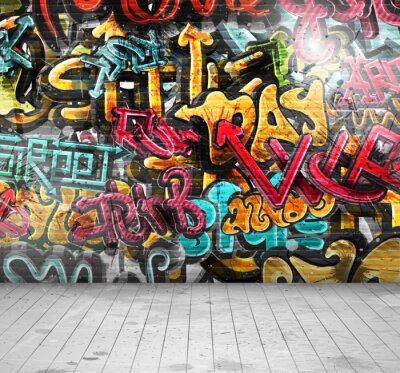 Fototapete Jugendliches Wandgraffiti