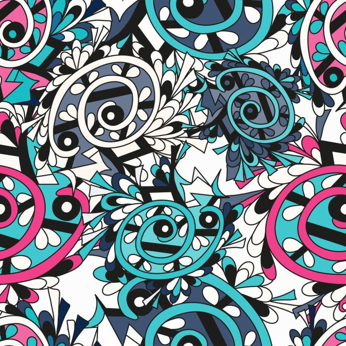 Fototapete Jugendornamente in Farben