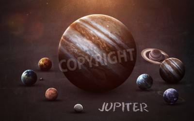 Fototapete Jupiter und andere Planeten des Sonnensystems