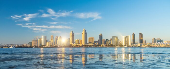 Fototapete Kalifornien und Panorama aus einer entfernten Perspektive