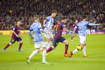 Fototapete Kampf der Fußballspieler um den Ball