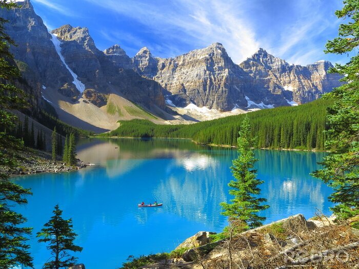 Fototapete Kanadisches Panorama von Seen und Bergen
