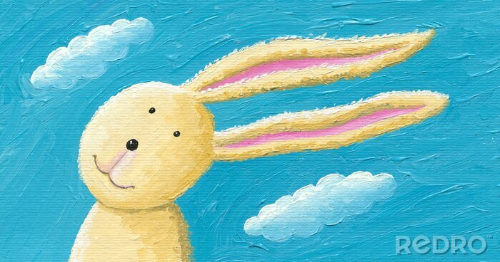 Fototapete Kaninchen gegen den Himmel