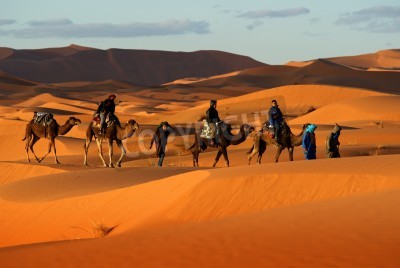 Fototapete Karawane Wüste