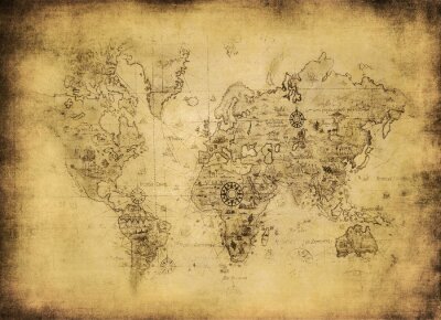 Fototapete Karte der alten Welt