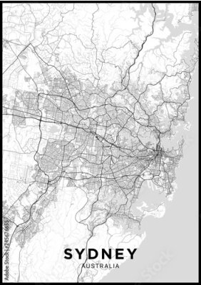 Fototapete Karte von Sydney