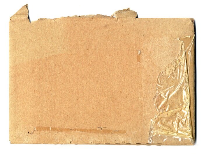 Fototapete Karton Textur mit Kleberesten