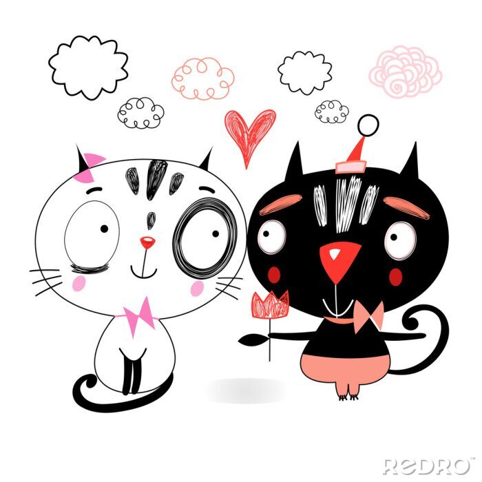 Fototapete Katzenfreundschaft