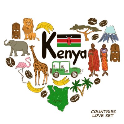 Kenia und afrikanische Symbole
