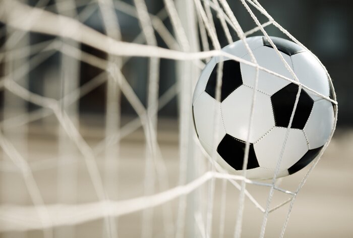 Fototapete Kick des Balls im Spiel